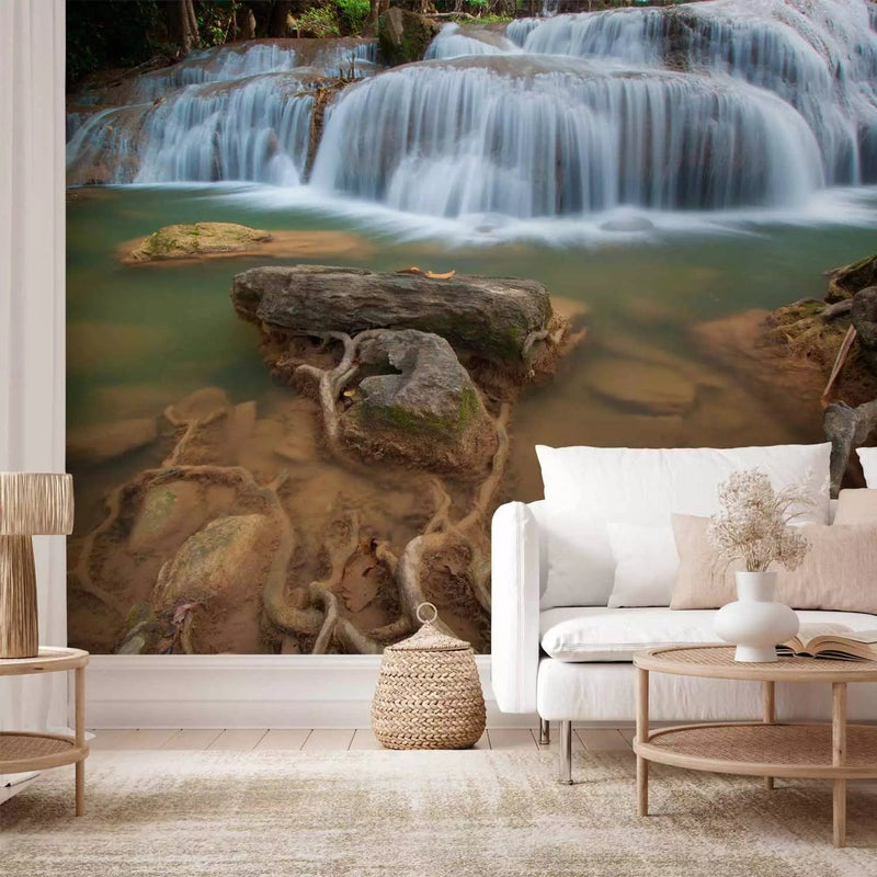 Wall Murals with a beautiful waterfall that attracts many travelers. G-ART