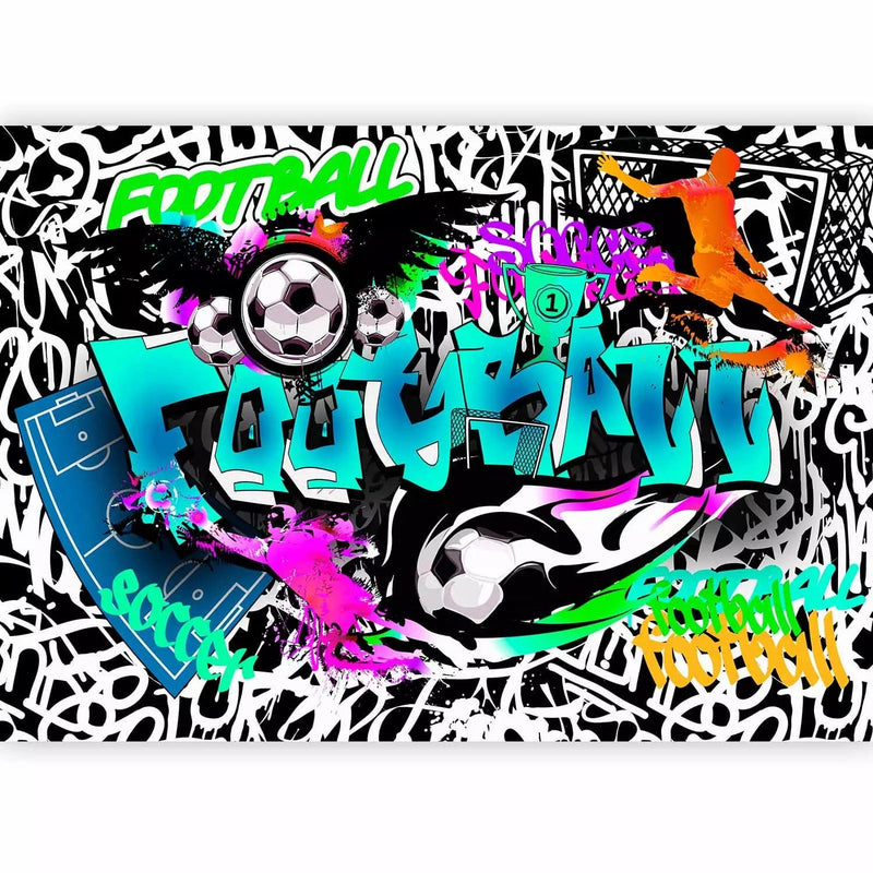 Wall Murals with football-themed graffiti - 88924 G-ART