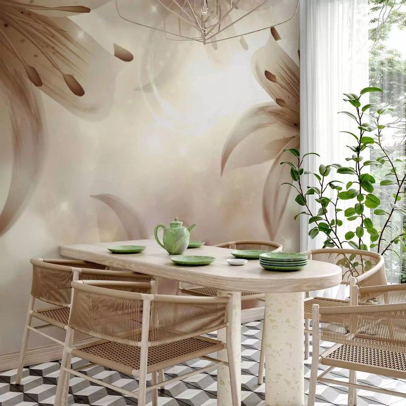 Wall Murals with Lilies - Gentle Symphony, 91182 - excellent quality G-ART