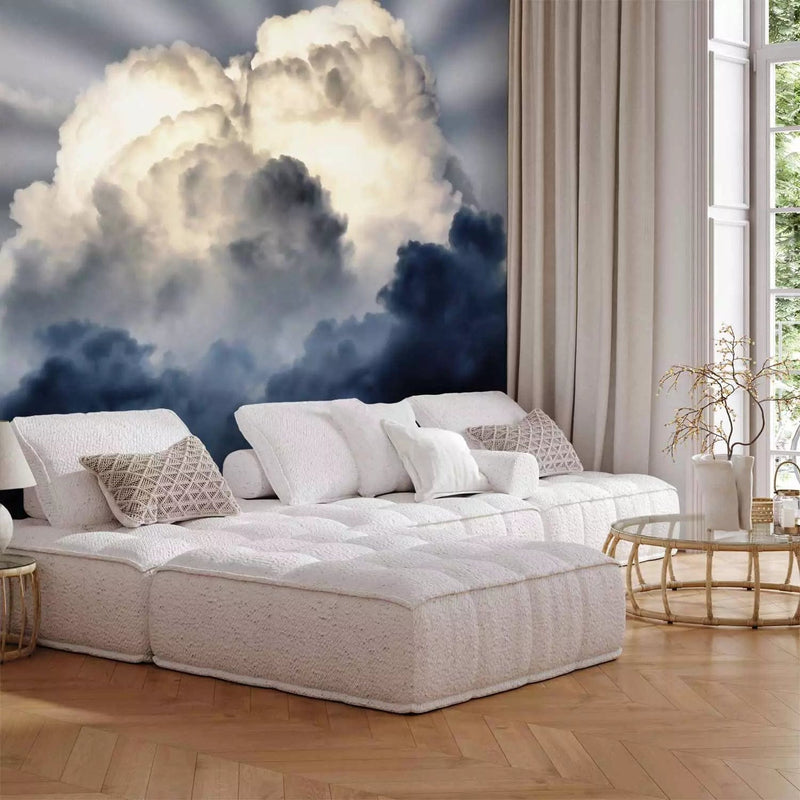 wallpaper with sun rays and clouds in the sky, 60287 G-ART