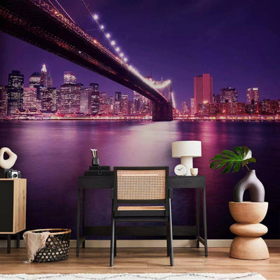 Wall Murals - Night shot of Manhattan city architecture, 60197 G-ART