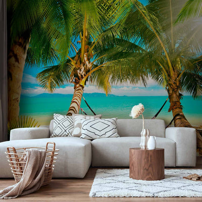 Wall Murals with nature, palms and ocean - sunny duo - 61674 G -art