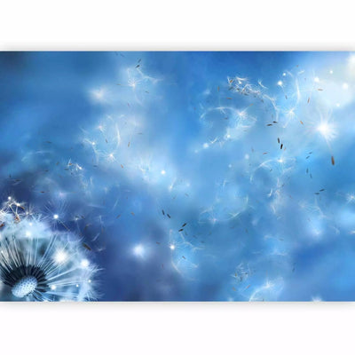 Wall Murals with dandelions in blue shades - nature magic - 97285 G -art