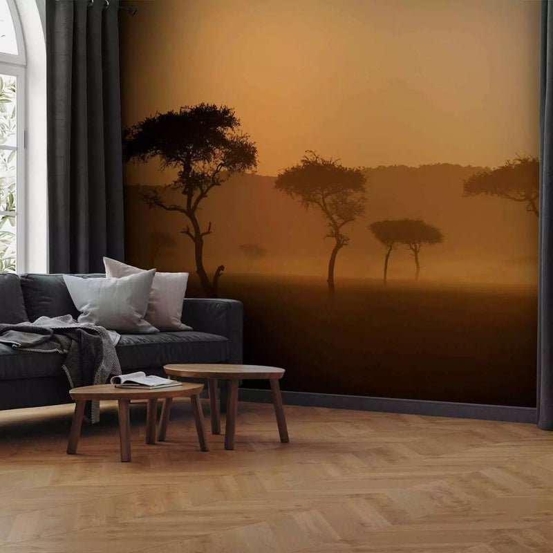 Wall Murals with Africa in orange - made to order G-ART