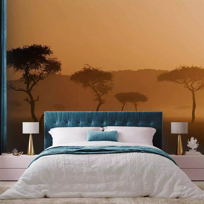 Wall Murals with Africa in orange - made to order G-ART