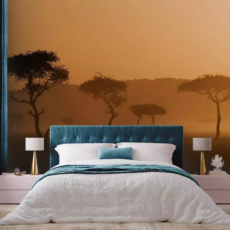 Wall Murals with Africa in orange - made to order G-ART