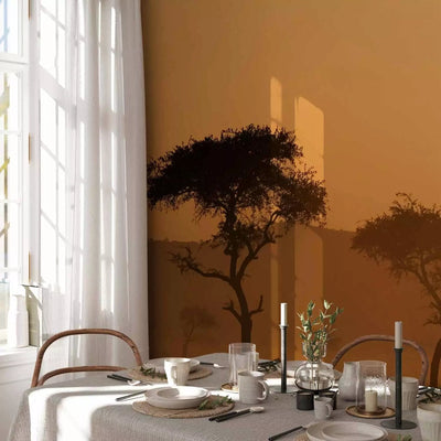 Wall Murals with Africa in orange - made to order G-ART