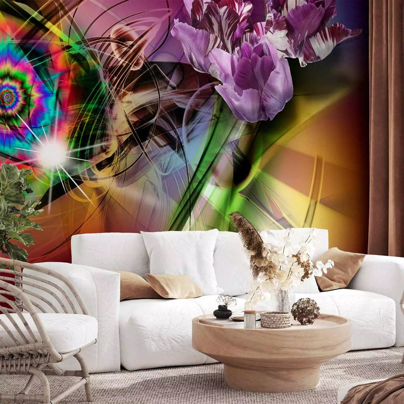 Wall Murals with a bright abstract pattern - color light - 62274g -art