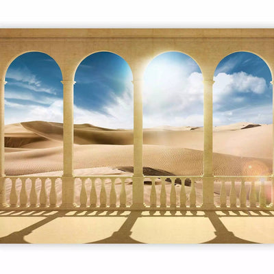 Wall Murals with arched window to the Sarar Desert, 59879 G-ART