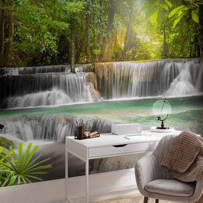 Wall Murals with waterfall - rest on the bank of the river, 60024 G -art