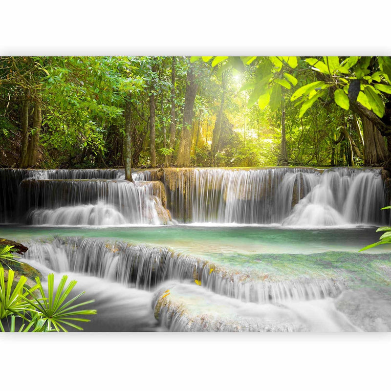 Фотообои с водопадом - отдых на берегу реки, 60024 g -art