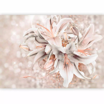 Wall Murals with pink and ivory beauty barrette - various sizes G-ART