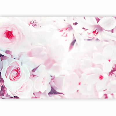 Wall Murals - Pink lilies and roses in one beautiful bouquet, 97280g-art