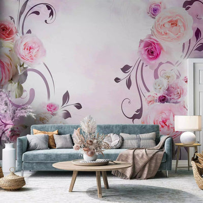 Wall Murals - Big bouquet of rose. Pink shades, 96653g-art