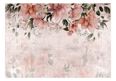 Fototapetes viesistabai ar ziediem - Smaržīgi sapņi, rozā, 143178 G-ART