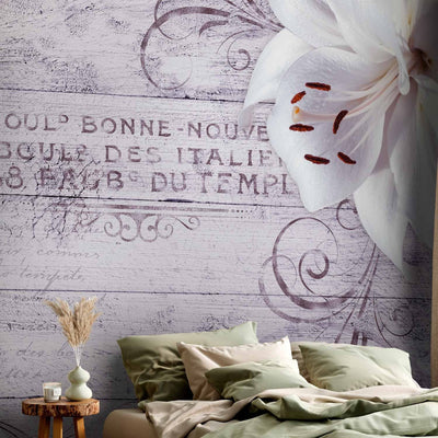 Wall Murals with flowers on a purple background - Boul ° des Italie, 60172 G -Art