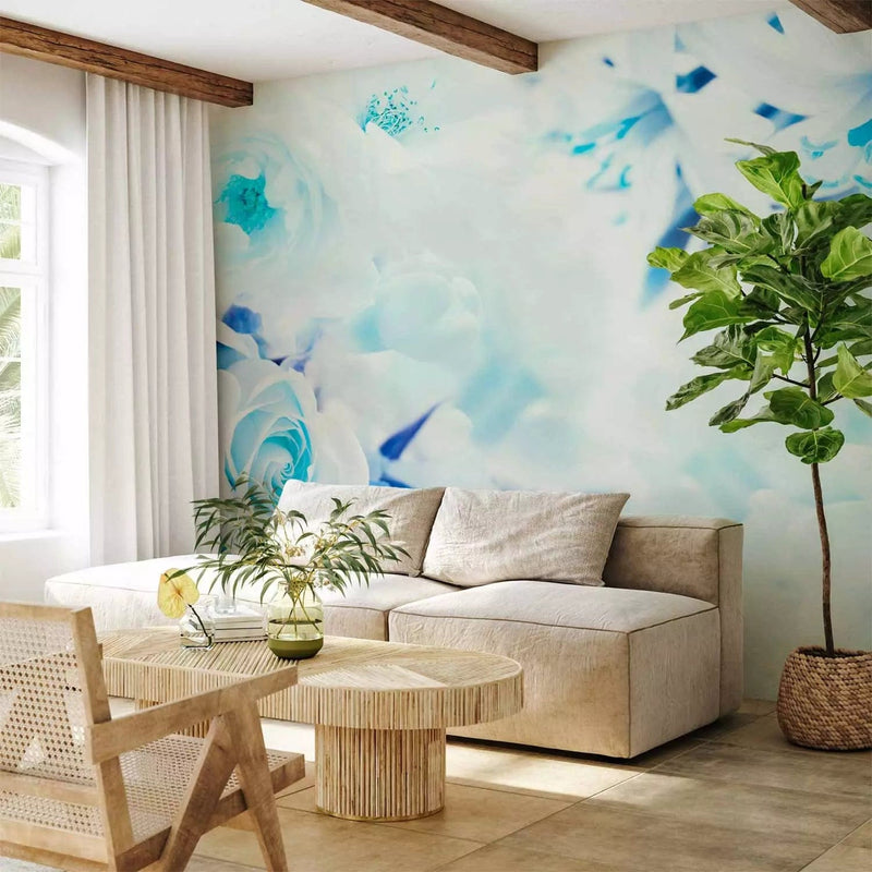 Wall Murals with flowers in blue shades - heavenly flowers, 97279 - Buy G -Art