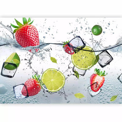 Wall Murals for the kitchen - Fruit cocktail with lemons and strawberries G-ART