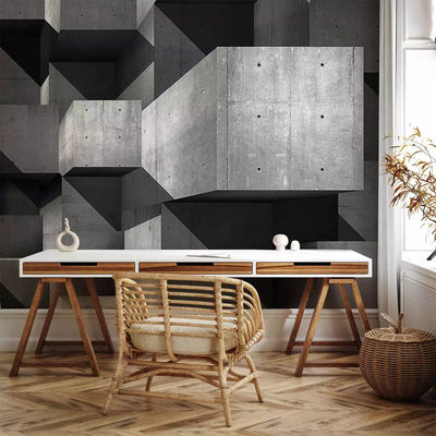 Wall Murals Industrial style - concrete skyscraper, 61049, gray g -art