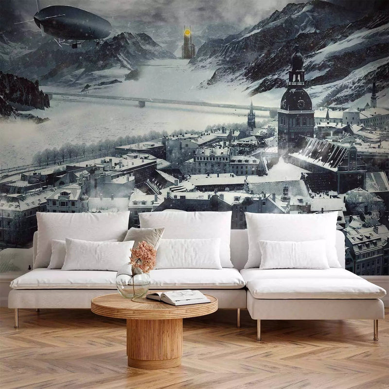 Black and white Wall Murals with fabulous view of Riga, 59737 - various sizes G-ART