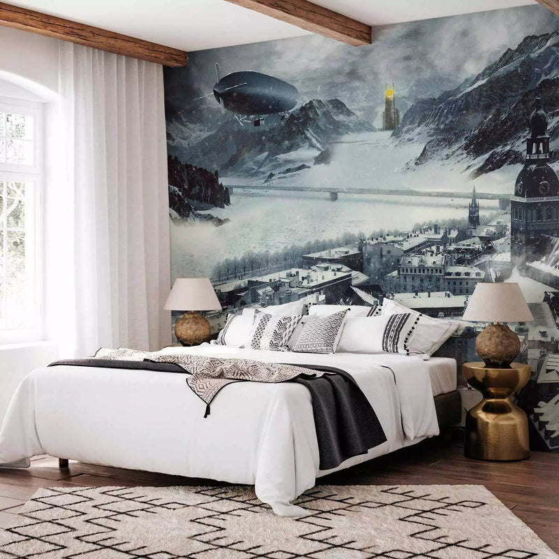 Black and white Wall Murals with fabulous view of Riga, 59737 - various sizes G-ART