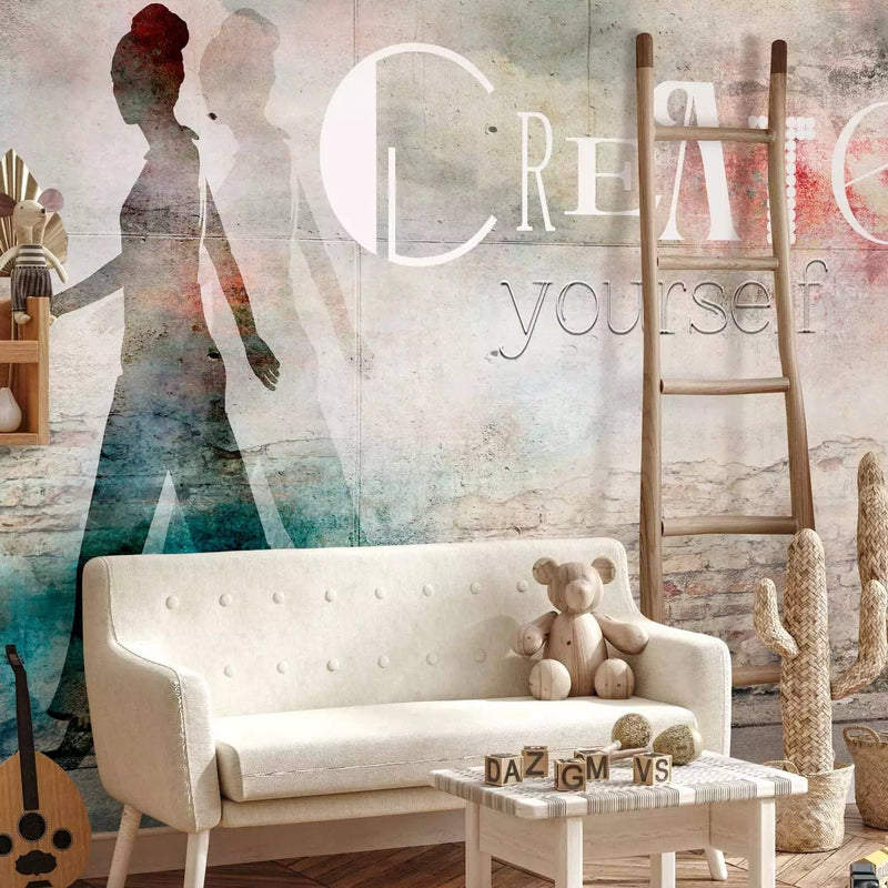 Design Wall Murals with a woman - Create yourself - 61254G-ART