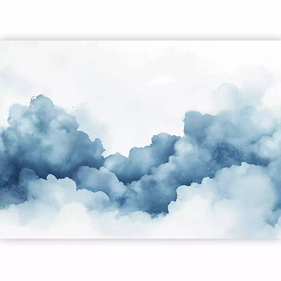 Wall Murals - Blue horizon - delicate landscape with layers of fog, 161101 G-ART