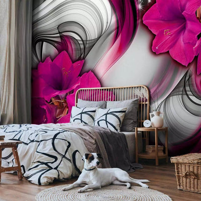 Wall Murals With beautiful flowers. Amarillis purple, 64768g-art