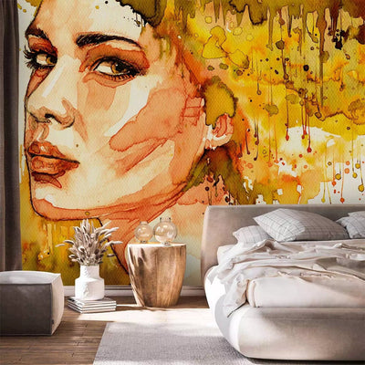 Wall Murals with imitation of water in amber color - 64526 G -art