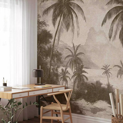 Wall Murals -mysterious tropical beach view - buy G-ART