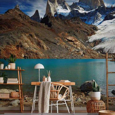 Wall Murals - Argentine Patagonia - Winter mountain landscape with lake G-ART