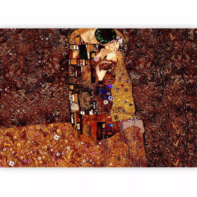 Wall Murals with Gustav Klimt's painting in brown color - love, 64507G-ART