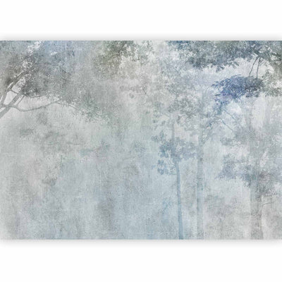 Wall Murals - Trees in the fog - Landscape in blue and gray - 131901 G -art