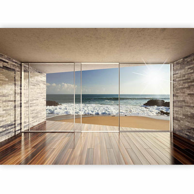 Fototapetai - Langas su vaizdu - smėlio paplūdimys, 64120 G-ART