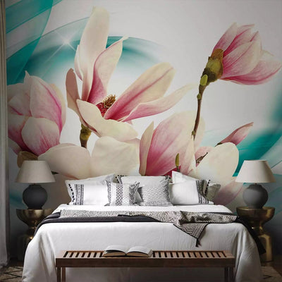 Fototapetai su „Magnolia“ gėlėmis mėlyna, 63835G-ART