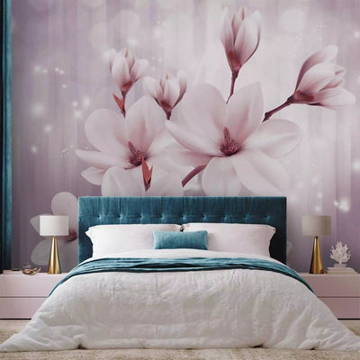 Fototapetai - violetinės magnolijos ir šviesos žaidimas,66209G-ART