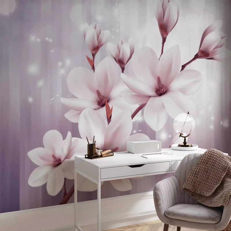 Wall Murals - purple magnolia and light game,66209G-ART