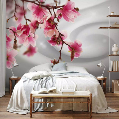 Wall Murals for bedroom - pink magnolia in bloom, 92737 G-ART