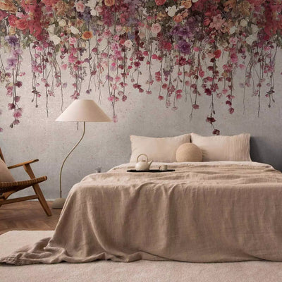 Wall Murals - Hanging flowers - composition on a light background, 161411 G-ART