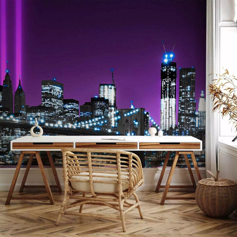 Wall Murals - Manhattan and Architecture with Brooklyn Bridge, Violated G-Art