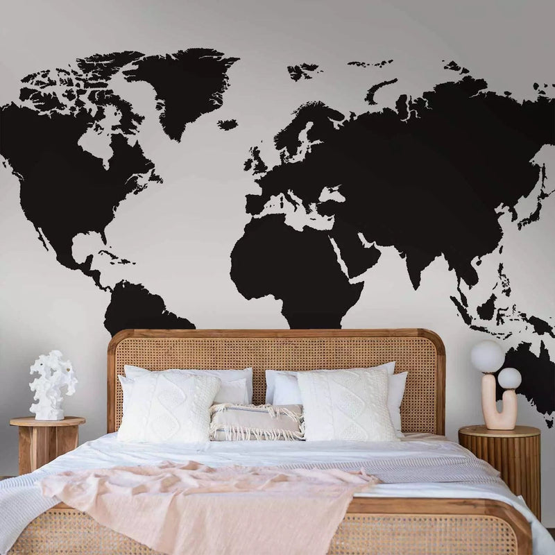 Wall Murals - Black and white world map, 95909 - choose size G-ART