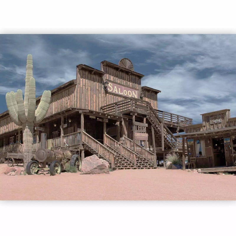 Wall Murals - Traditional building on a desert road in the wild west G-ART