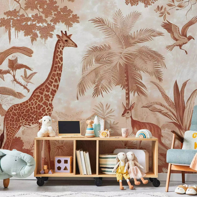 Wall Murals for kids - Jungle in terracotta, 160007 - buy with G-ART