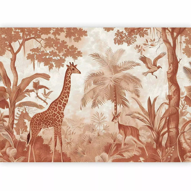 Wall Murals for kids - Jungle in terracotta, 160007 - buy with G-ART