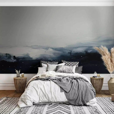 Wall Murals - delicate landscape in black and gray tones - to order G-ART