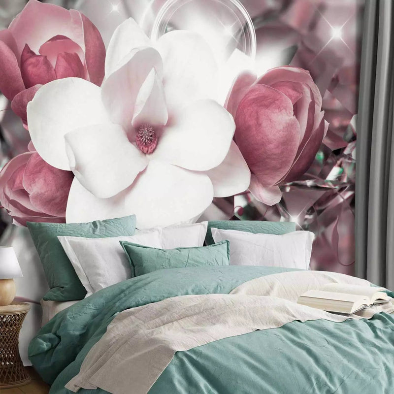 Wall Murals - Beautiful Magnolia Bouquet in shades of maroon, 89802G-ART