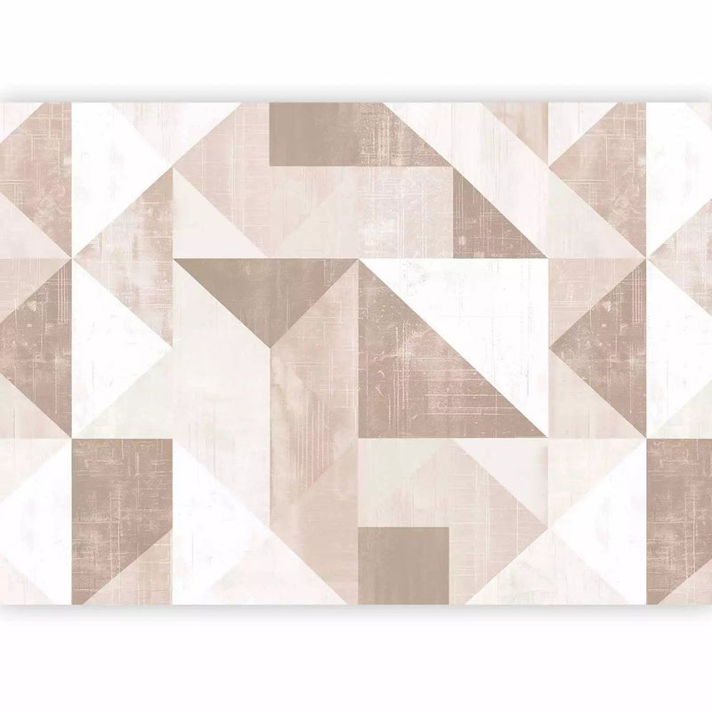 Wall Murals - Soft pattern with triangles in soft, earth tones, 161110 G-ART