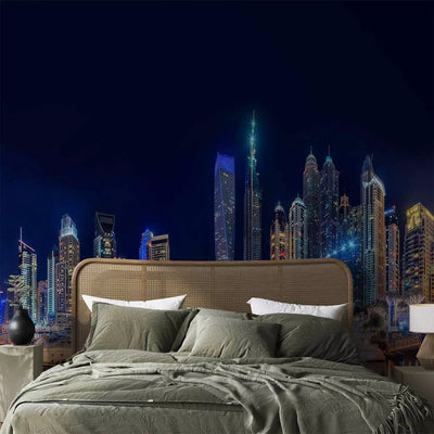 Fototapetai Su „Night City“ - naktis Dubajuje - 99036 G -At