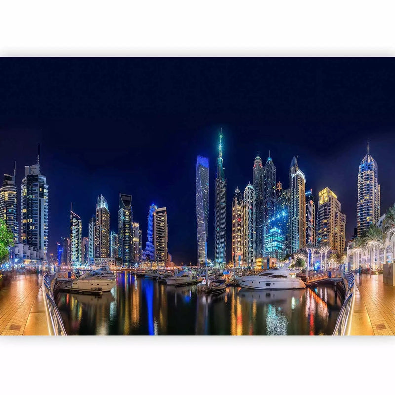 Wall Murals with night city - night in Dubai - 99036 G -art