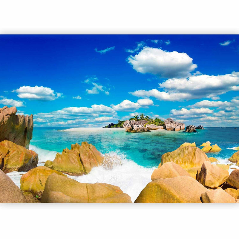 Фотообои - Необитаемый остров - пейзаж с бирюзовой водой и скалами, 61702 G-ART
